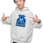 Fashion, accesorii si bijuterii - Copii - Imbracaminte copii - Pulovere si hanorace copii - Hanorac Copii Baieti Banban Fluffy Pants Desene, alb, marime XL Copii - Infinity.ro