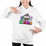Fashion, accesorii si bijuterii - Copii - Imbracaminte copii - Pulovere si hanorace copii - Hanorac Copii Fete Banban BitterGiggle Sheriff Banbaleena, alb, marime M Copii - Infinity.ro
