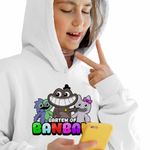 Fashion, accesorii si bijuterii - Copii - Imbracaminte copii - Pulovere si hanorace copii - Hanorac Copii Fete Banban BitterGiggle Sheriff Banbaleena, alb, marime M Copii - Infinity.ro
