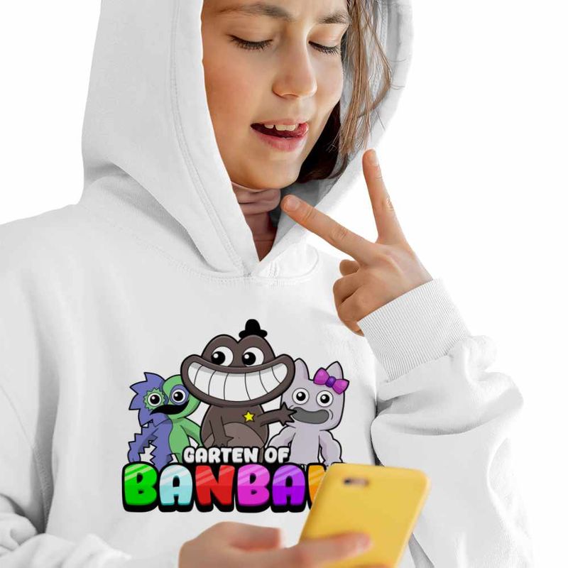 Fashion, accesorii si bijuterii - Copii - Imbracaminte copii - Pulovere si hanorace copii - Hanorac Copii Fete Banban BitterGiggle Sheriff Banbaleena, alb, marime M Copii - Infinity.ro