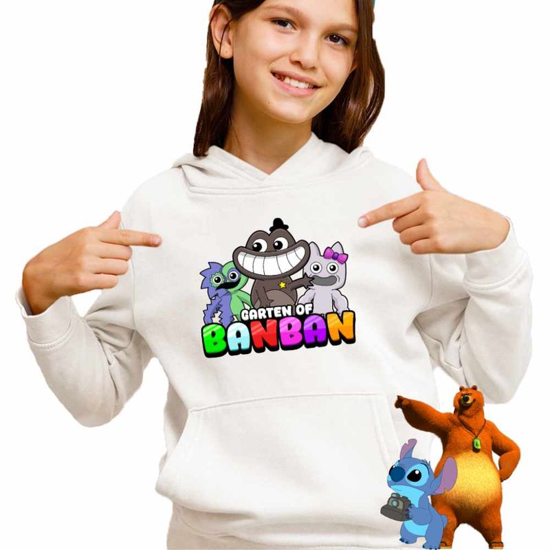 Fashion, accesorii si bijuterii - Copii - Imbracaminte copii - Pulovere si hanorace copii - Hanorac Copii Fete Banban BitterGiggle Sheriff Banbaleena, alb, marime M Copii - Infinity.ro