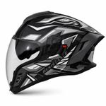 Auto si Moto - Moto - Echipamente protectie moto - Casti moto - Casca Moto/Scuter Integrala FIXATO Raptor, Protectie UV, Viziera Dubla, Design Sportiv, Negru cu Gri, L 59-60cm - Infinity.ro