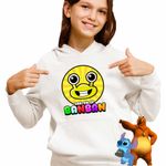 Fashion, accesorii si bijuterii - Copii - Imbracaminte copii - Pulovere si hanorace copii - Hanorac Copii Fete Banban Slow Seline Gradinita, alb, marime XS Copii - Infinity.ro