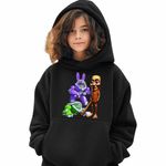 Fashion, accesorii si bijuterii - Copii - Imbracaminte copii - Pulovere si hanorace copii - Hanorac Copii Fete Robogobo Tung Sahur, negru, marime S Copii - Infinity.ro