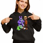 Fashion, accesorii si bijuterii - Copii - Imbracaminte copii - Pulovere si hanorace copii - Hanorac Copii Fete Robogobo Tung Sahur, negru, marime S Copii - Infinity.ro