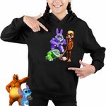 Fashion, accesorii si bijuterii - Copii - Imbracaminte copii - Pulovere si hanorace copii - Hanorac Copii Fete Robogobo Tung Sahur, negru, marime S Copii - Infinity.ro