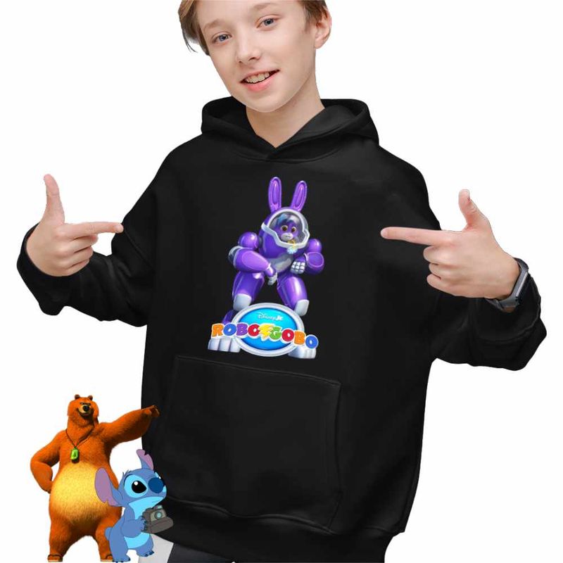 Fashion, accesorii si bijuterii - Copii - Imbracaminte copii - Pulovere si hanorace copii - Hanorac Copii Baieti Robogobo Hopper Robosuit, negru, marime XL Copii - Infinity.ro