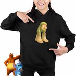 Fashion, accesorii si bijuterii - Copii - Imbracaminte copii - Pulovere si hanorace copii - Hanorac Copii Fete Br Br Patapim Brainrot, negru, marime XL Copii - Infinity.ro