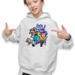 Fashion, accesorii si bijuterii - Copii - Imbracaminte copii - Pulovere si hanorace copii - Hanorac Copii Baieti Minecraft Robogobo, alb, marime XS Copii - Infinity.ro