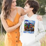 Fashion, accesorii si bijuterii - Copii - Imbracaminte copii - Pulovere si hanorace copii - Hanorac Copii Baieti Italian Retro Meme Shark Brainrot Italia, alb, marime L Copii - Infinity.ro