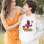 Fashion, accesorii si bijuterii - Copii - Imbracaminte copii - Pulovere si hanorace copii - Hanorac Copii Baieti Pupstruction Roxy Catelusi Constructori, alb, marime XL Copii - Infinity.ro