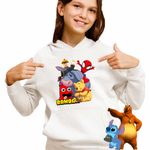 Fashion, accesorii si bijuterii - Copii - Imbracaminte copii - Pulovere si hanorace copii - Hanorac Copii Fete Banban Paienjenel Winnie Roblox, alb, marime L Copii - Infinity.ro