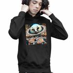 Fashion, accesorii si bijuterii - Copii - Imbracaminte copii - Pulovere si hanorace copii - Hanorac Copii Baieti Vaca Saturno Saturnita Italian Meme Brainrot Brain Rot, negru, marime M Copii - Infinity.ro