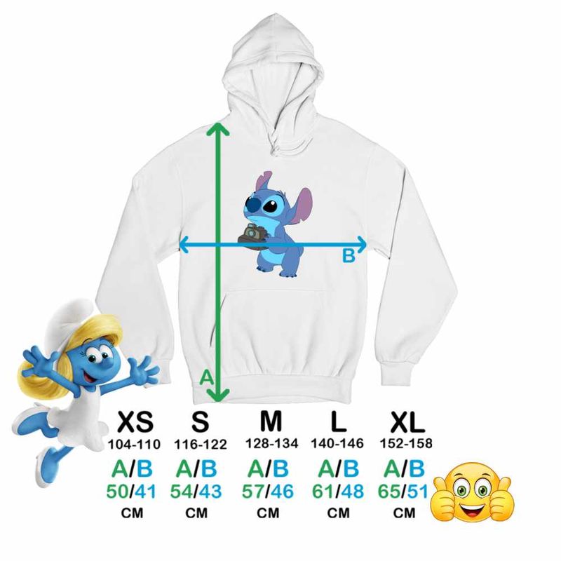 Fashion, accesorii si bijuterii - Copii - Imbracaminte copii - Pulovere si hanorace copii - Hanorac Copii Baieti Stitch Fotograf, alb, marime XS Copii - Infinity.ro