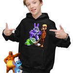 Fashion, accesorii si bijuterii - Copii - Imbracaminte copii - Pulovere si hanorace copii - Hanorac Copii Baieti Robogobo Tung Sahur, negru, marime XL Copii - Infinity.ro