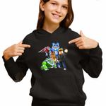 Fashion, accesorii si bijuterii - Copii - Imbracaminte copii - Pulovere si hanorace copii - Hanorac Copii Fete Robogobo Roblox Gamer, negru, marime L Copii - Infinity.ro