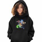 Fashion, accesorii si bijuterii - Copii - Imbracaminte copii - Pulovere si hanorace copii - Hanorac Copii Fete Robogobo Roblox Gamer, negru, marime L Copii - Infinity.ro