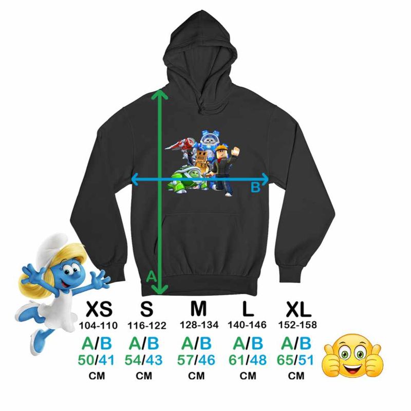Fashion, accesorii si bijuterii - Copii - Imbracaminte copii - Pulovere si hanorace copii - Hanorac Copii Fete Robogobo Roblox Gamer, negru, marime L Copii - Infinity.ro