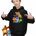 Fashion, accesorii si bijuterii - Copii - Imbracaminte copii - Pulovere si hanorace copii - Hanorac Copii Baieti Robogobo Kion Garda Felina, negru, marime M Copii - Infinity.ro
