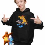 Fashion, accesorii si bijuterii - Copii - Imbracaminte copii - Pulovere si hanorace copii - Hanorac Copii Baieti Kion Garda Felina Tralalero Tralala Tiktok Meme, negru, marime XS Copii - Infinity.ro