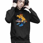 Fashion, accesorii si bijuterii - Copii - Imbracaminte copii - Pulovere si hanorace copii - Hanorac Copii Baieti Kion Garda Felina Tralalero Tralala Tiktok Meme, negru, marime XS Copii - Infinity.ro