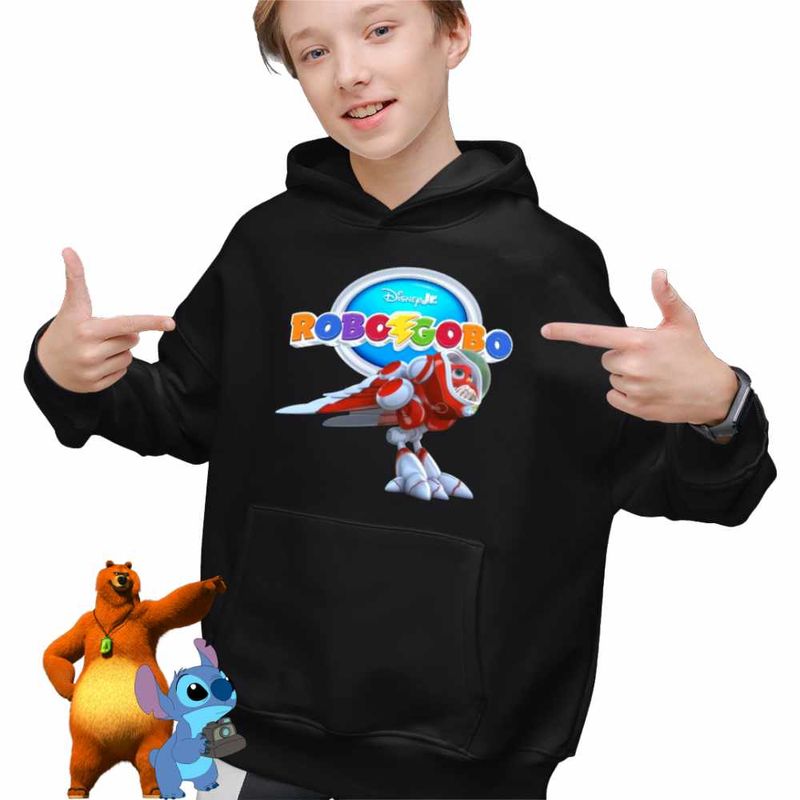 Fashion, accesorii si bijuterii - Copii - Imbracaminte copii - Pulovere si hanorace copii - Hanorac Copii Baieti Robogobo Wingo Robosuit, negru, marime S Copii - Infinity.ro