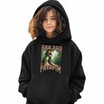 Fashion, accesorii si bijuterii - Copii - Imbracaminte copii - Pulovere si hanorace copii - Hanorac Copii Fete Brr Brr Patapim Italian Tree Brainrot Meme, negru, marime S Copii - Infinity.ro