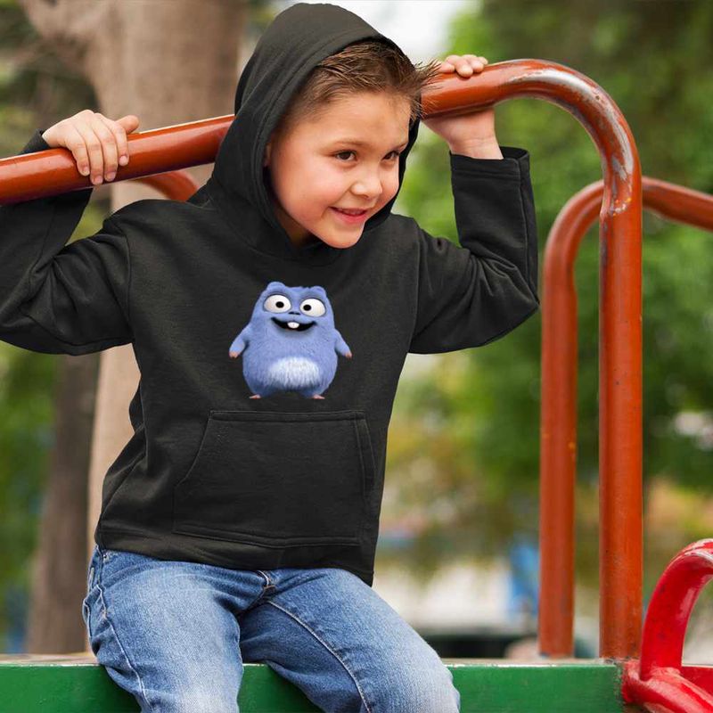 Fashion, accesorii si bijuterii - Copii - Imbracaminte copii - Pulovere si hanorace copii - Hanorac Copii Baieti Leming Grizzy Desene Animate, negru, marime XL Copii - Infinity.ro