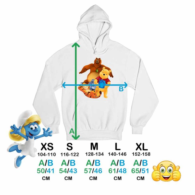 Fashion, accesorii si bijuterii - Copii - Imbracaminte copii - Pulovere si hanorace copii - Hanorac Copii Fete Grizzy Lemingii Winnie the Pooh, alb, marime M Copii - Infinity.ro