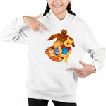 Fashion, accesorii si bijuterii - Copii - Imbracaminte copii - Pulovere si hanorace copii - Hanorac Copii Fete Grizzy Lemingii Winnie the Pooh, alb, marime M Copii - Infinity.ro