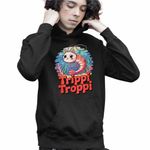 Fashion, accesorii si bijuterii - Copii - Imbracaminte copii - Pulovere si hanorace copii - Hanorac Copii Baieti Meme Trippi Troppi Brainrot, negru, marime L Copii - Infinity.ro