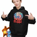 Fashion, accesorii si bijuterii - Copii - Imbracaminte copii - Pulovere si hanorace copii - Hanorac Copii Baieti Meme Trippi Troppi Brainrot, negru, marime L Copii - Infinity.ro