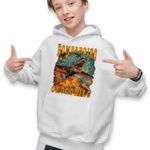 Fashion, accesorii si bijuterii - Copii - Imbracaminte copii - Pulovere si hanorace copii - Hanorac Copii Baieti Bombadiro Crocodilo Airplane Brainrot Meme, alb, marime XL Copii - Infinity.ro