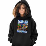 Fashion, accesorii si bijuterii - Copii - Imbracaminte copii - Pulovere si hanorace copii - Hanorac Copii Fete Italian Retro Meme Shark Brainrot Italia, negru, marime M Copii - Infinity.ro