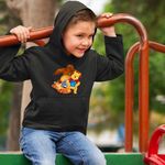 Fashion, accesorii si bijuterii - Copii - Imbracaminte copii - Pulovere si hanorace copii - Hanorac Copii Baieti Grizzy Lemingii Winnie the Pooh, negru, marime S Copii - Infinity.ro