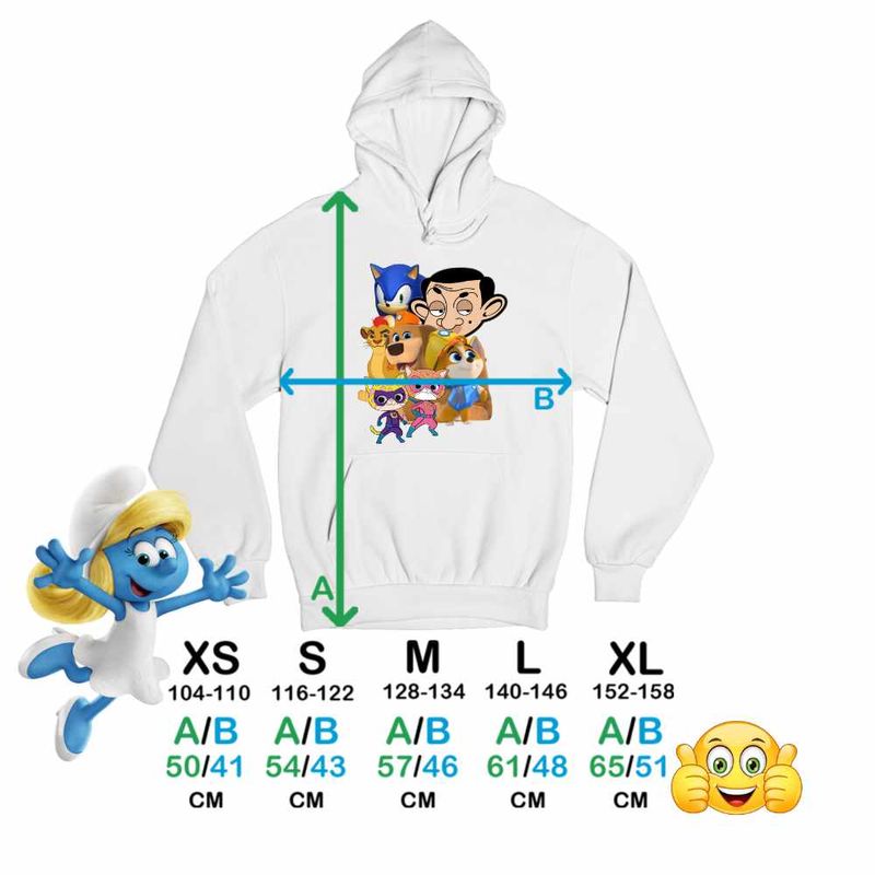 Fashion, accesorii si bijuterii - Copii - Imbracaminte copii - Pulovere si hanorace copii - Hanorac Copii Baieti Pupstruction Sonic Catelusi Constructori Mr Bean Super Pisicute Garda Felina Kion, alb, marime XS Copii - Infinity.ro