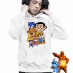 Fashion, accesorii si bijuterii - Copii - Imbracaminte copii - Pulovere si hanorace copii - Hanorac Copii Baieti Pupstruction Sonic Catelusi Constructori Mr Bean Super Pisicute Garda Felina Kion, alb, marime XS Copii - Infinity.ro