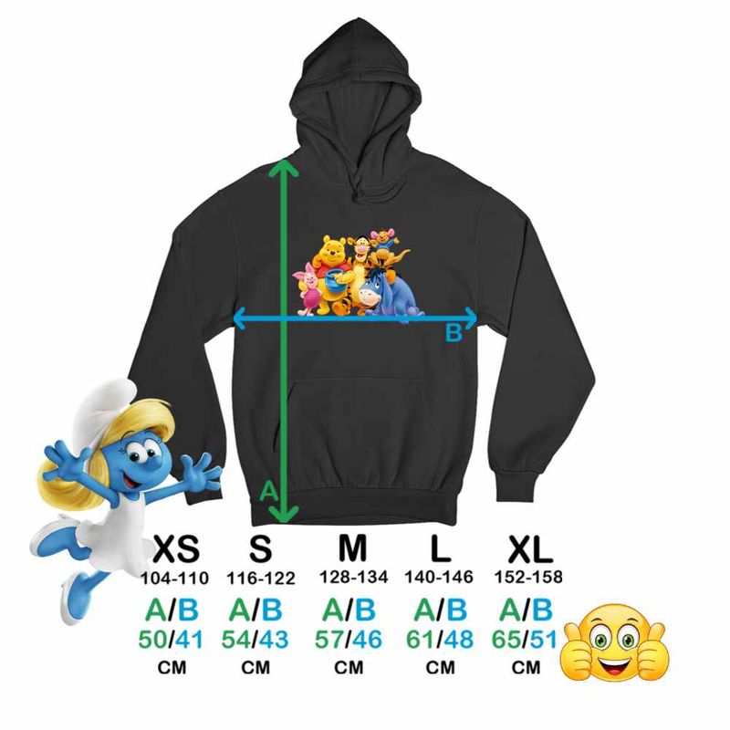 Fashion, accesorii si bijuterii - Copii - Imbracaminte copii - Pulovere si hanorace copii - Hanorac Copii Baieti Ursuletul Winnie the Pooh Familie Puh, negru, marime L Copii - Infinity.ro