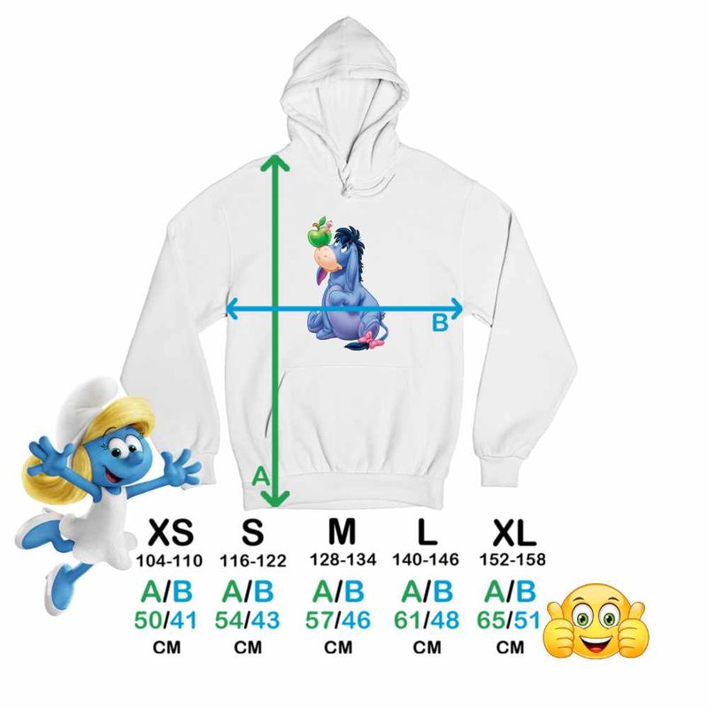 Fashion, accesorii si bijuterii - Copii - Imbracaminte copii - Pulovere si hanorace copii - Hanorac Copii Baieti Magarusul Eeyore Winnie the Pooh Puh, alb, marime M Copii - Infinity.ro
