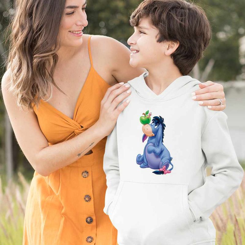 Fashion, accesorii si bijuterii - Copii - Imbracaminte copii - Pulovere si hanorace copii - Hanorac Copii Baieti Magarusul Eeyore Winnie the Pooh Puh, alb, marime M Copii - Infinity.ro