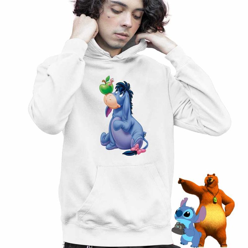 Fashion, accesorii si bijuterii - Copii - Imbracaminte copii - Pulovere si hanorace copii - Hanorac Copii Baieti Magarusul Eeyore Winnie the Pooh Puh, alb, marime M Copii - Infinity.ro
