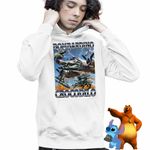 Fashion, accesorii si bijuterii - Copii - Imbracaminte copii - Pulovere si hanorace copii - Hanorac Copii Baieti Bombardino Crocodilo Nuclear Brainrot Meme, alb, marime XL Copii - Infinity.ro