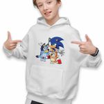 Fashion, accesorii si bijuterii - Copii - Imbracaminte copii - Pulovere si hanorace copii - Hanorac Copii Baieti Sonic Blue Bingo Bluey, alb, marime M Copii - Infinity.ro