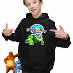 Fashion, accesorii si bijuterii - Copii - Imbracaminte copii - Pulovere si hanorace copii - Hanorac Copii Baieti Robogobo Shelly Robosuit, negru, marime XS Copii - Infinity.ro