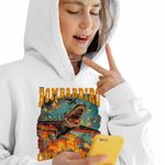 Fashion, accesorii si bijuterii - Copii - Imbracaminte copii - Pulovere si hanorace copii - Hanorac Copii Fete Bombadiro Crocodilo Airplane Brainrot Meme, alb, marime S Copii - Infinity.ro