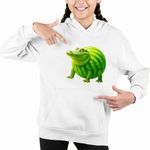 Fashion, accesorii si bijuterii - Copii - Imbracaminte copii - Pulovere si hanorace copii - Hanorac Copii Fete Glorbo Fruttodrillo Brainrot, alb, marime M Copii - Infinity.ro