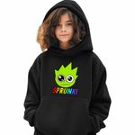 Fashion, accesorii si bijuterii - Copii - Imbracaminte copii - Pulovere si hanorace copii - Hanorac Copii Fete Sprunki Lime Song Music Game, negru, marime XL Copii - Infinity.ro