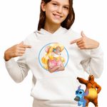 Fashion, accesorii si bijuterii - Copii - Imbracaminte copii - Pulovere si hanorace copii - Hanorac Copii Fete Colette Geronimo Stilton, alb, marime M Copii - Infinity.ro