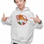 Fashion, accesorii si bijuterii - Copii - Imbracaminte copii - Pulovere si hanorace copii - Hanorac Copii Baieti Soricelul Geronimo Stilton, alb, marime XL Copii - Infinity.ro