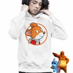 Fashion, accesorii si bijuterii - Copii - Imbracaminte copii - Pulovere si hanorace copii - Hanorac Copii Baieti Benjamin Geronimo Stilton, alb, marime M Copii - Infinity.ro